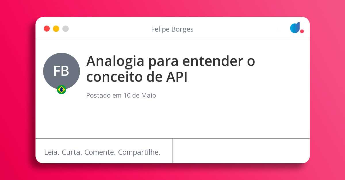 Analogia para entender o conceito de API