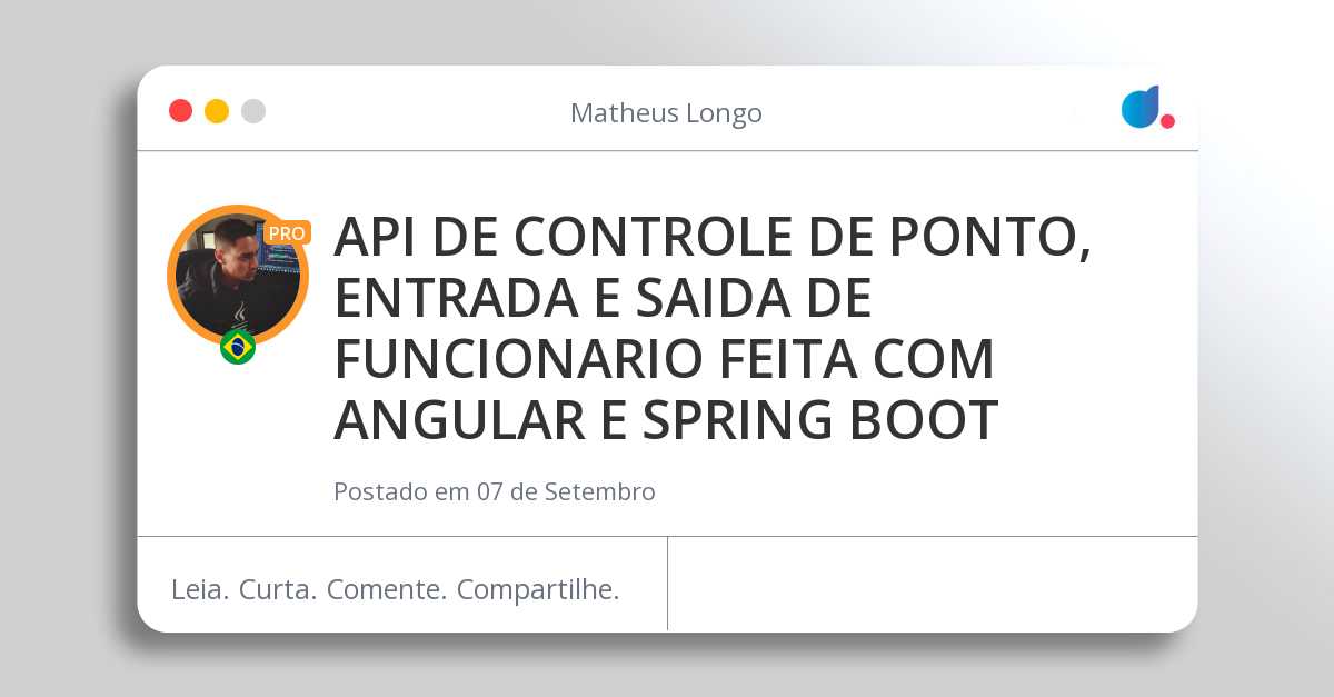 API DE CONTROLE DE PONTO, ENTRADA E SAIDA DE FUNCIONARIO FEITA COM ...