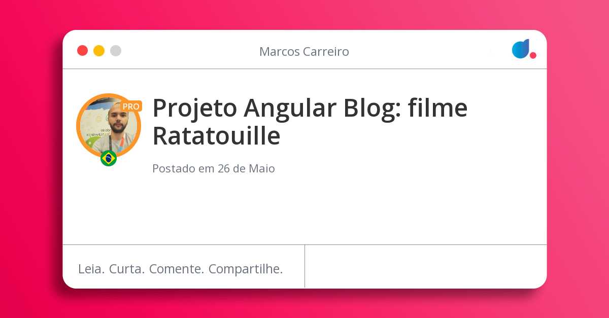 Projeto angular blog filme ratatouille